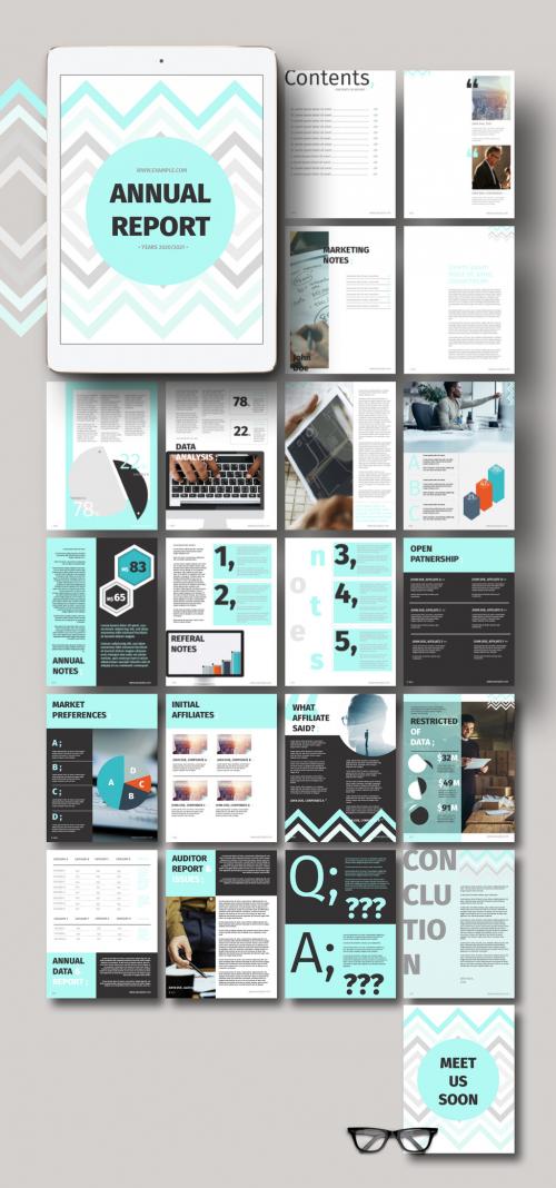 Annual Report with Blue Accents - 473403786