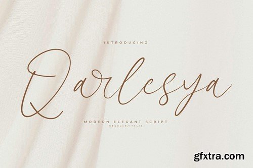 Qarlesya Modern Elegant script Font CHRDDFL