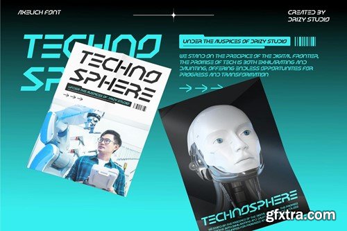 Axelich - Futuristic Display Machine Font 3WDJWZX