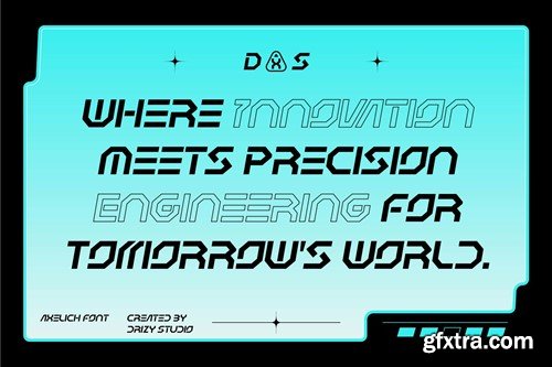 Axelich - Futuristic Display Machine Font 3WDJWZX