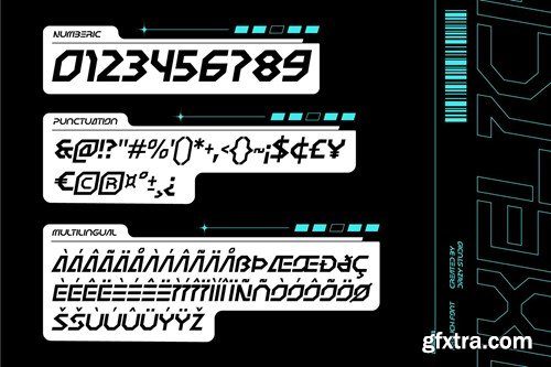 Axelich - Futuristic Display Machine Font 3WDJWZX