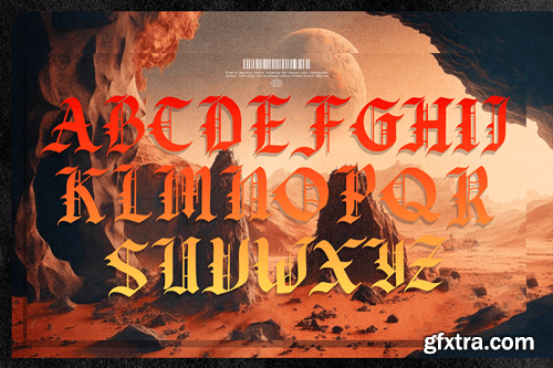 BLEZED Blackletter Gothic Display Font PZ2NKX6