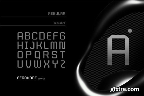 Geranode - Techno Display Pixel Font K53SS2D