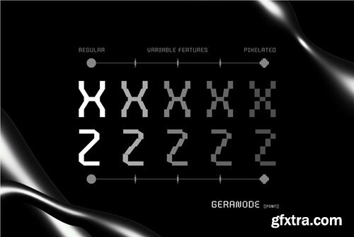 Geranode - Techno Display Pixel Font K53SS2D