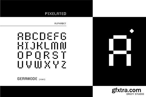 Geranode - Techno Display Pixel Font K53SS2D