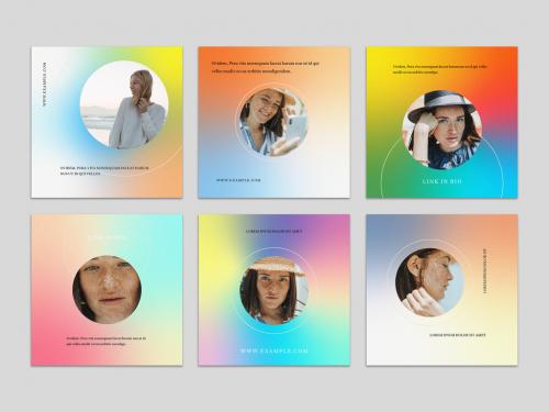 Modern Gradient Social Media Post Layouts - 473404288