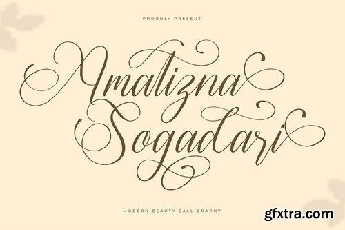 Amatizna Sogadari Calligraphy Script Font DTRX7J3