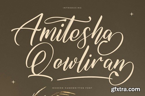 Amitesha Qowliran Modern Handwritten Font 754FGPT