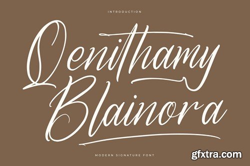 Qenithamy Blainora Modern Signature Font C99BHQE