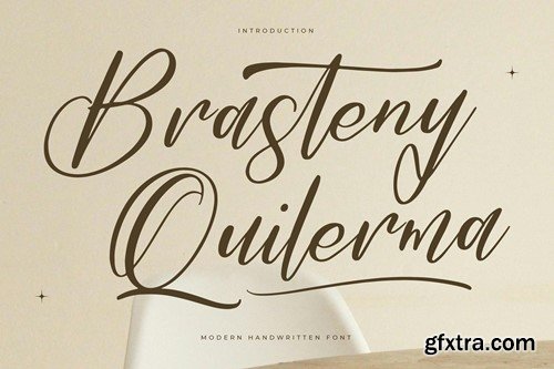 Brasteny Quilerma Modern Handwritten Font SQSDCLC