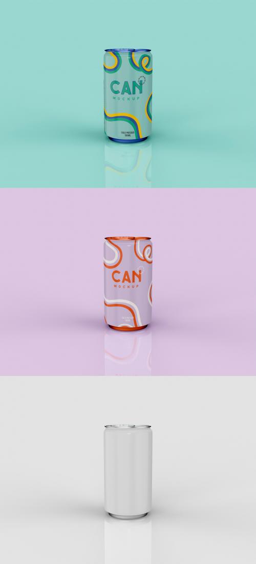 3D Metal Soda or Beer Cans Mockup - 473405577