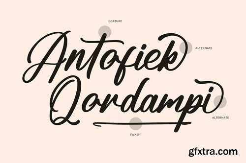 Antofiek Qordampi Modern Script Bold Font 4GBQMLE