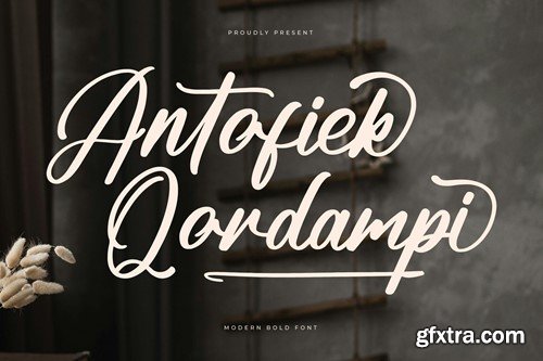 Antofiek Qordampi Modern Script Bold Font 4GBQMLE