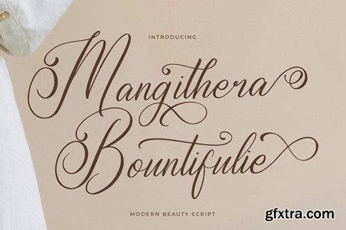 Mangithera Bountifulie Modern Script Font YVQ6HUL