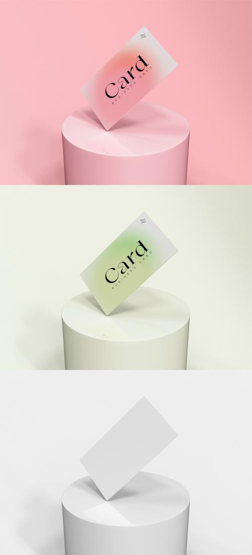 3D Levitating Business Card Mockup - 473406672