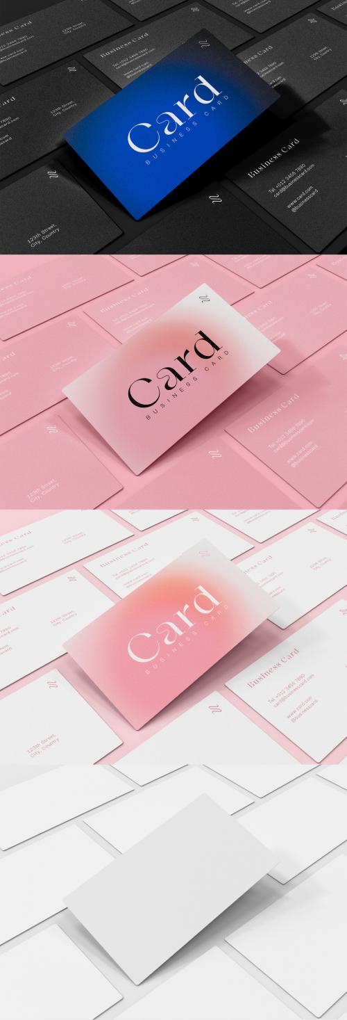 3D Array of Business Cards Mockup - 473406680