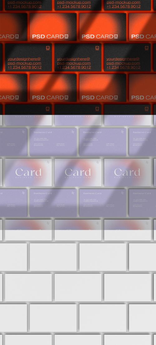 3D Array of Business Cards Layout - 473406699