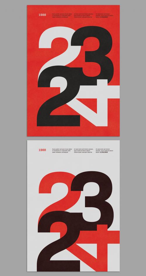 Modern Swiss Style Poster Layout with Bold Creative Typography - 473612644