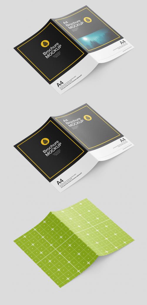 Matte Brochure Mockup Top View - 473623046