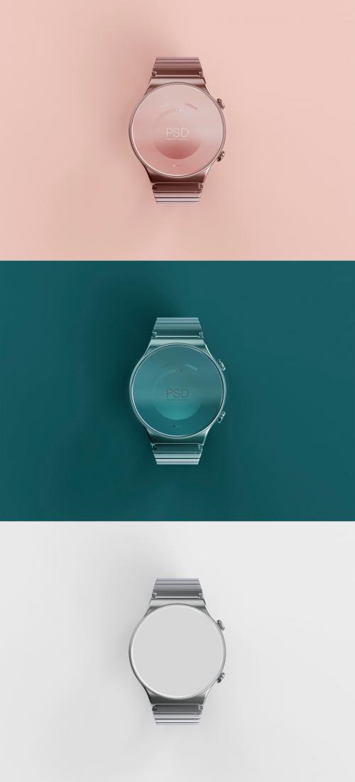 3D Closeup of Smartwatch Screen Mockup - 473629717