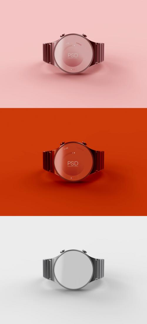 3D Front View of Smartwatch Mockup - 473629722