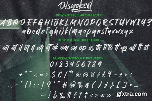 Disyoked - Textured Brush Font VXVRCEJ