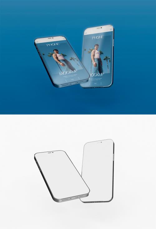 3D Smartphones Screen Mockup - 473629735