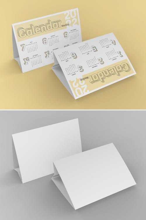 Table Tent Calendar Mockup 04 - 473630208