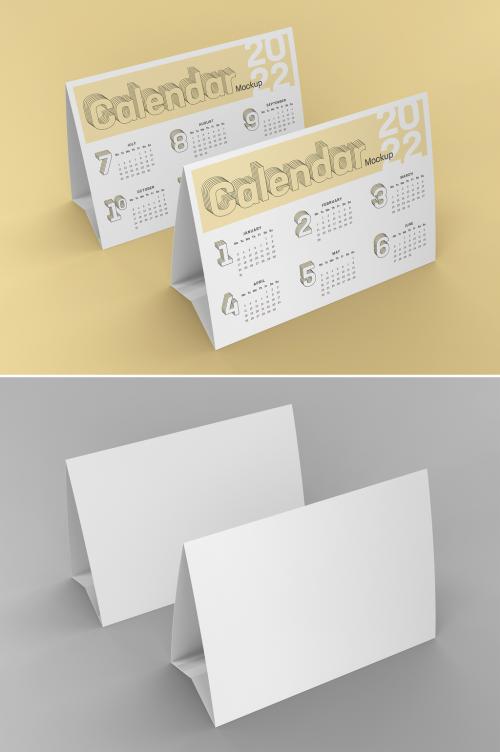 Table Tent Calendar Mockup 02 - 473630215