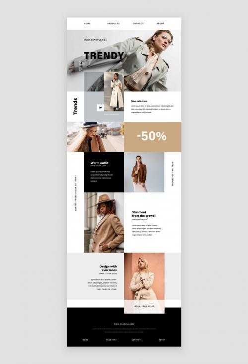 E Newsletter Template with Clean Design for Fashion Promotion - 473800702