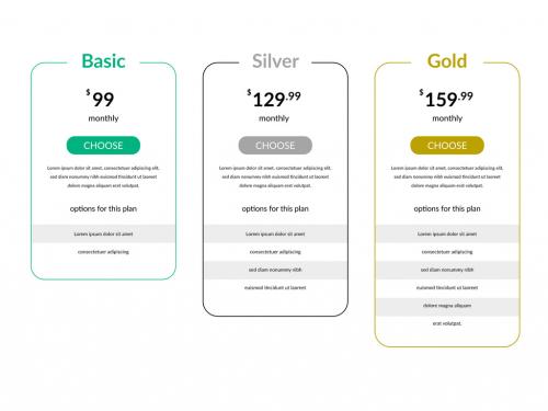 Subscription Plan Template with 3 Options - 473800737