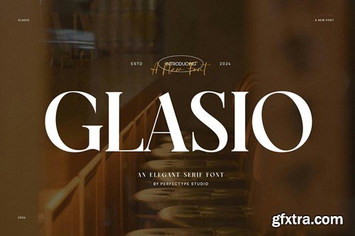 Glasio Elegant Serif Font Typeface Q4VQ7SG