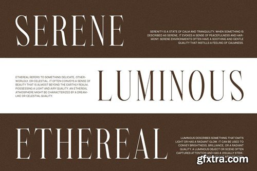 Glorious Elegant Serif Font Typeface AVV6DAT