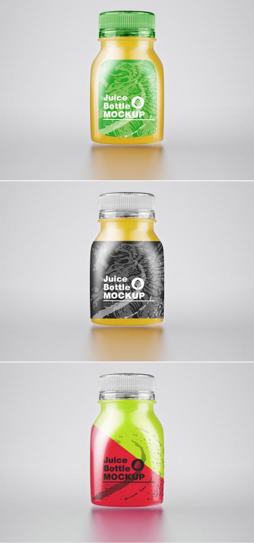 Plastic Juice Bottle Mockup - 473841316