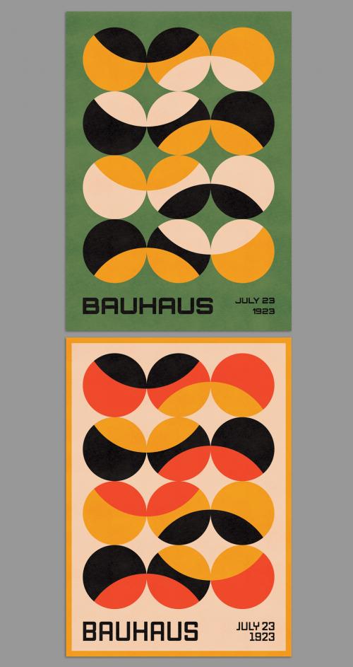 Trendy Poster Layout Bauhaus Art Style - 473841848