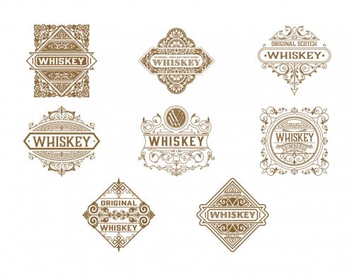 Set of 8 Vintage Logos and Badges - 473847532