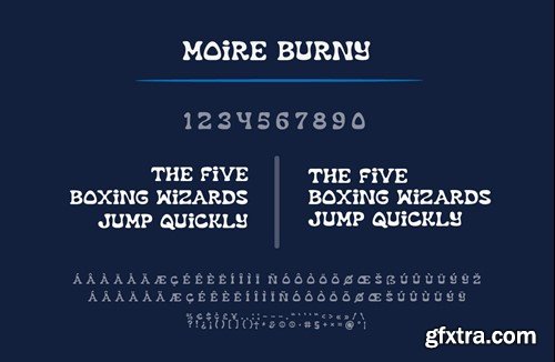 Moire Burny Font 6VCET46