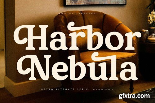 Harbor Nebula Modern Serif Font RYGEC3T