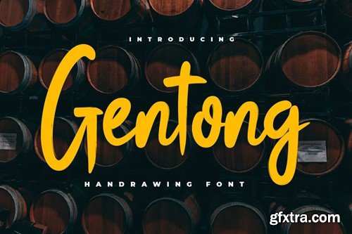 Gentong - Brush Handwritten Font AYWBK8P