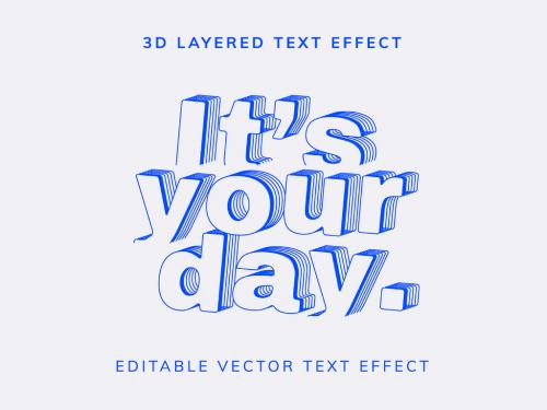 3D Layered Editable Text Effect - 473848392