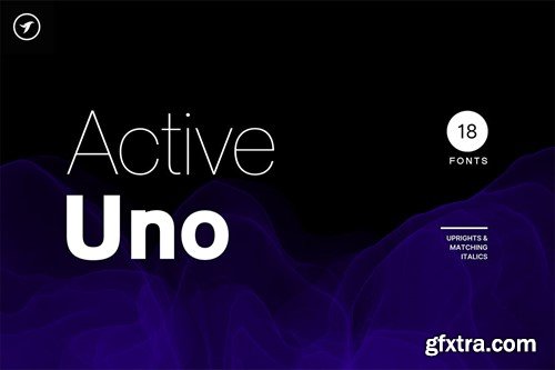 Active Uno - Modern Sans-Serif Font Family FRF9SWR