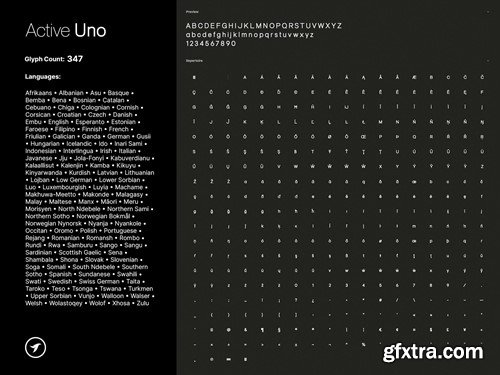 Active Uno - Modern Sans-Serif Font Family FRF9SWR