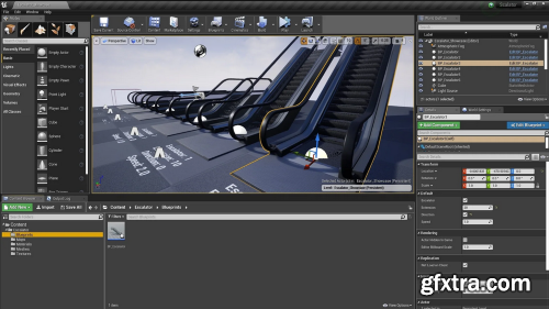 Procedural Escalator & Travelator (UE v4.22 - 5.3)