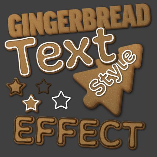 Gingerbreads Cookie Editable Text Style Effect - 474105831