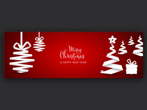 Christmas Banner Social Media Header Layout - 474105852