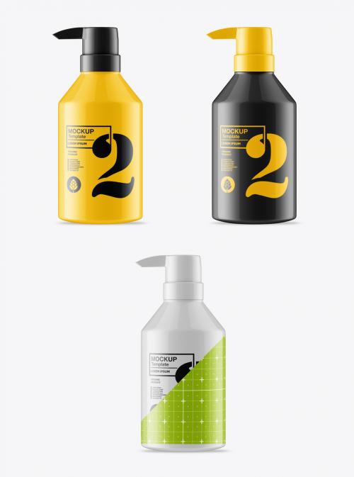 Glossy Soap Bottle Mockup - 474281156