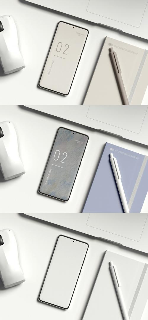 Top View of Smartphone Mockup - 474281549