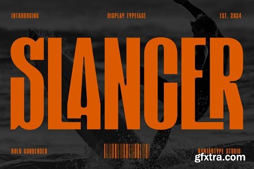 Slancer Condensed Typeface YWUZK2H