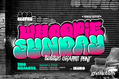 Whoopie Sunday - Bubble Graffiti Font Z648RZZ