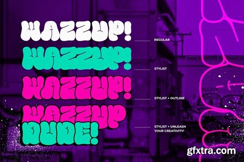 Whoopie Sunday - Bubble Graffiti Font Z648RZZ